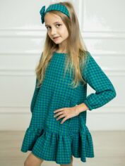 Акция на Підліткова сукня для дівчинки Ласточка 22_8002 140 см Зелена от Rozetka