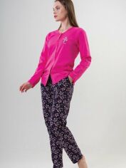 Акція на Піжама (сорочка + штани) жіноча Vienetta 187809 L Рожева від Rozetka