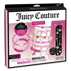 Акція на Набір для створення шарм-браслетів Make it Real Juicy Couture Неймовірні рожеві браслети (MR4413) від Будинок іграшок