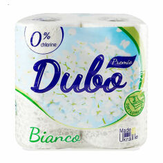 Акция на Туалетний папір Диво Premio Bianco Білий, 3-шаровий, 150 відривів, 4 рулона от Eva