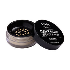 Акція на Фіксувальна розсипчата пудра для обличчя NYX Professional Makeup Can't Stop Won't Stop Setting Powder 02 Light Medium, 6 г від Eva