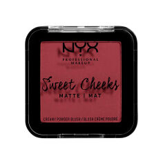 Акция на Матові рум'яна для обличчя NYX Professional Makeup Sweet Cheeks Matte Creamy Powder 05 Bang Bang, 5 г от Eva