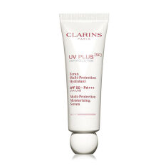 Акція на Зволожувальний сонцезахисний флюїд для обличчя Clarins UV Plus [5P] Anti-Pollution Multi-Protection SPF 50/PA++++, Rose, 50 мл від Eva