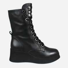 Акція на Жіночі зимові черевики високі Big Rope BZ222-16M-A 35 22.5 см Чорні від Rozetka
