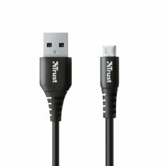 Акція на Кабель Trust NDURA USB-A - microUSB 1m, Black (23567_TRUST) від MOYO