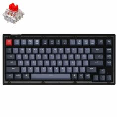 Акция на Клавиатура Keychron V1 84 Key QMK Gateron G PRO Red Hot-Swap RGB Frosted Black  (V1A1_Keychron) от MOYO