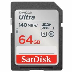 Акція на Карта памяти SanDisk SD 64GB C10 UHS-I R140MB/s Ultra (SDSDUNB-064G-GN6IN) від MOYO