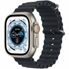 Акція на Смарт-часы Apple Watch Ultra GPS + Cellular 49mm Titanium Case with Midnight Ocean Band від MOYO
