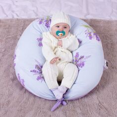 Акция на Подушка для вагітних та годування Mirson №8606 Print Line 17-0130 Lavender sea 50% Memory 30х170 см от Rozetka