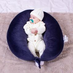 Акція на Подушка для вагітних і годування Mirson №8633 Velvet Line 28-0006 Navy blue 100% Memory 30х170 см від Rozetka