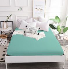 Акція на Простирадло на гумці MirSon №12-4608 Clear Water Mikrosatin Premium 200x220 - висота 25 см від Rozetka
