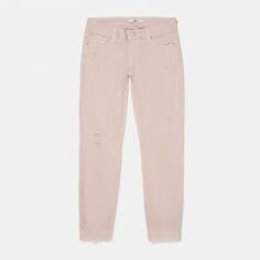 Акція на Джинси Slim Fit жіночі Dex 922857_дірка коліна W27 Світло-рожеві від Rozetka