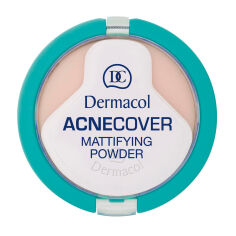 Акція на Матувальна компактна пудра для обличчя Dermacol Acnecover Mattifying Powder для проблемної шкіри, 01 Porcelain, 11 г від Eva