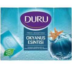 Акция на Мыло туалетное Duru Fresh Sensations Океанский бриз 4*150г от MOYO