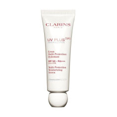 Акція на Зволожувальний сонцезахисний флюїд для обличчя Clarins UV Plus [5P] Anti-Pollution Multi-Protection SPF 50/PA+++, Translucent, 50 мл від Eva