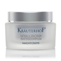 Акція на Нічний крем для обличчя Krauterhof Hyaluron з фітокомплексом та гіалуроновою кислотою, 50 мл від Eva