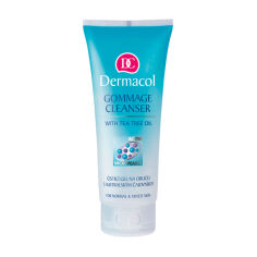 Акція на Гель-скраб для обличчя Dermacol Face Care Gommage Cleanser для всіх типів шкіри з олією чайного дерева, 100 мл від Eva