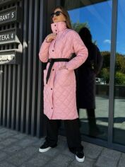 Акция на Куртка зимова довга жіноча Lilove 126-6 46-48 Рожева от Rozetka