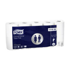 Акція на Туалетний папір Tork Advance Т4 білий, 2-шаровий, 22 м, 10 рулонів від Eva