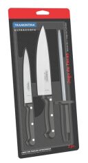 Акція на Набор ножей Ultracorte 3 предмета Tramontina 23899/072 від Podushka