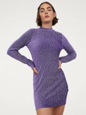 Акція на Сукня коротка жіноча H&M 902672077 XS Фіолетова від Rozetka