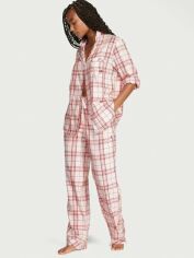 Акция на Піжама (сорочка + штани) жіноча великих розмірів Victoria's Secret 804771901 XL Рожева от Rozetka