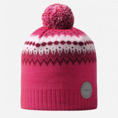 Акція на Дитяча зимова шапка-біні з помпоном для дівчинки Reima Tunturissa 528718-3531 48/50 від Rozetka