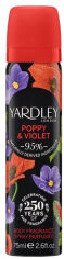 Акція на Парфумований дезодорант для жінок Yardley Poppy & Violet Deodorising Body Spray 75 мл від Rozetka