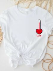 Акция на Футболка жіноча Love&Live Thermometer love LLP03009 XL Біла от Rozetka