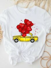 Акція на Футболка жіноча Love&Live Taxi love LLP03008 XXL Біла від Rozetka