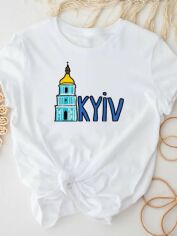Акція на Футболка жіноча Love&Live Orthodox Kyiv LLP03062 M Біла від Rozetka