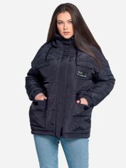 Акция на Куртка демісезонна з капюшоном жіноча Mangust 4154-1-21_TD2853 44 Графітова от Rozetka