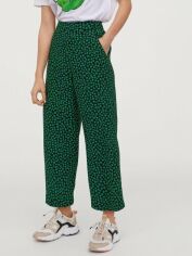 Акція на Штани жіночі H&M XAZ350038PERZ 34 Чорні із зеленим від Rozetka