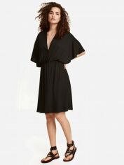 Акція на Плаття коротке осіннє жіноче H&M XAZ006901LQTA S Чорне від Rozetka