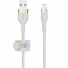 Акція на Кабель Belkin USB-A - Lightning 1м плетеный силиконовый White (CAA010BT1MWH) від MOYO