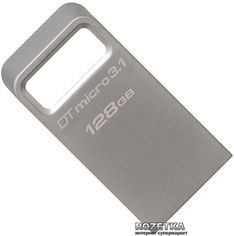 Акція на Kingston DT Micro 3.1 128GB Metal Silver USB 3.1 (DTMC3/128GB) від Rozetka UA