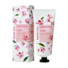Акция на Крем для рук FarmStay Pink Flower Blooming Hand Cream Cherry Blossom з екстрактом цвіту вишні, 100 мл от Eva