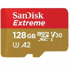 Акция на Карта памяти SanDisk microSD  128GB C10 UHS-I U3 R190/W90MB/s Extreme Pro V30 + SD адаптер (SDSQXAA-128G-GN6MA) от MOYO