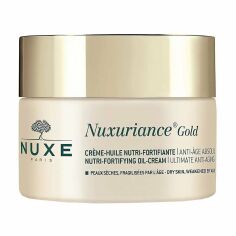 Акція на Живильний олійний крем для обличчя Nuxe Nuxuriance Gold Nutri-Fortifying Oil-Cream з підсилювальним ефектом для сухої шкіри, 50 мл від Eva