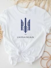 Акція на Футболка Love&Live I am UA-2 LLP03089 S Біла від Rozetka