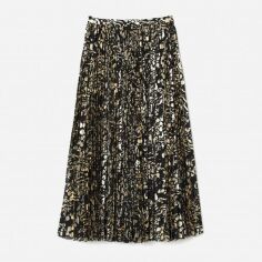 Акція на Спідниця міді літня жіноча H&M XAZ247199XOMJ 32 Чорна із золотистим від Rozetka