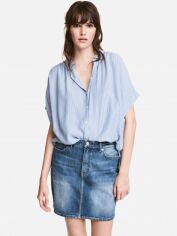 Акция на Спідниця джинсова міні літня жіноча H&M XAZ127389HKJH 42 Синя от Rozetka