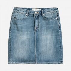 Акция на Спідниця джинсова міні літня пряма жіноча H&M XAZ080595ONEO 40 Синя от Rozetka
