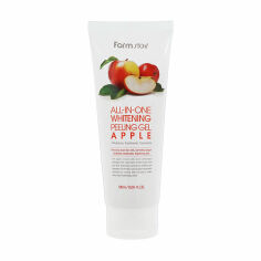 Акція на Освітлюювальний пілінг-гель для обличчя FarmStay Whitening Peeling Gel Cream Apple з екстрактом яблука, 180 мл від Eva