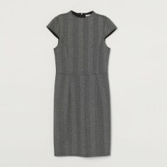 Акція на Сукня міді осіння жіноча H&M XAZ278538HGKM XS Чорна з білим від Rozetka