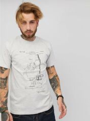 Акція на Футболка бавовняна довга чоловіча Yappi MG2684 XL Сіра від Rozetka