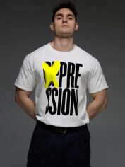 Акція на Футболка бавовняна довга чоловіча Aspirine Xpression ASPW10024 2XL Біла з принтом від Rozetka