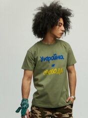 Акція на Футболка бавовняна довга чоловіча Yappi MOL10184 M Хакі зелена від Rozetka