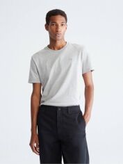 Акція на Футболка бавовняна довга чоловіча Calvin Klein 205498565 2XL Сіра від Rozetka