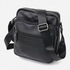 Акція на Сумка планшет через плече чоловіча з натуральної шкіри Vintage leather-20678 Чорна від Rozetka
